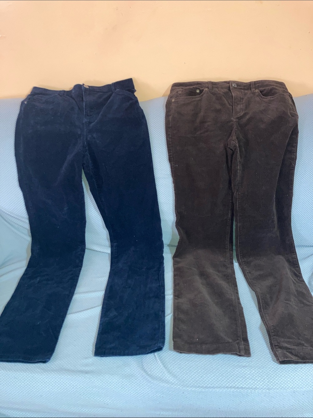 Corduroy Men's Pants - Navy and Dark Brown